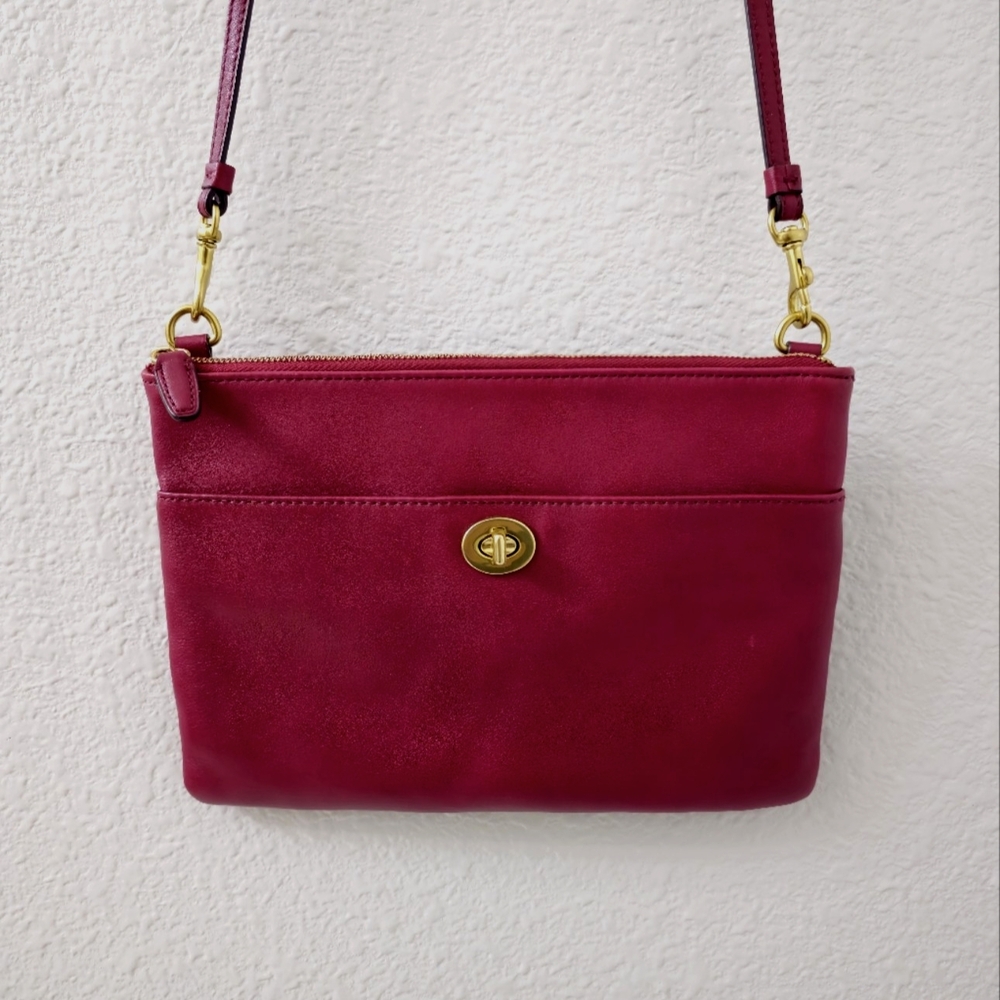 [Like New] COACH Dark Red Crossbody Bag Legacy Purse Y2K